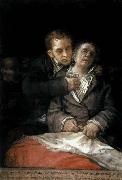 Francisco de goya y Lucientes Self-Portrait with Doctor Arrieta oil painting